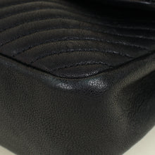 Chanel Black Chevron Surpique Flap Small Bag