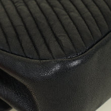 Chanel Black Chevron Surpique Flap Small Bag