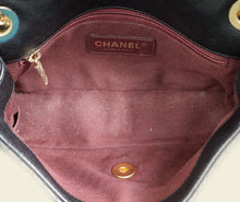 Chanel Black Chevron Surpique Flap Small Bag