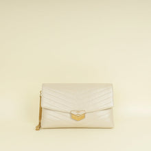 Chanel Light Beige CC Chevron Medal Flap Clutch