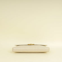 Chanel Light Beige CC Chevron Medal Flap Clutch