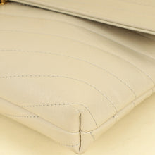 Chanel Light Beige CC Chevron Medal Flap Clutch