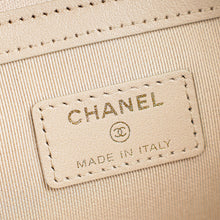 Chanel Beige Pink Logo Night By The C Pouch Clutch