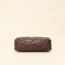 Chanel Brown CC Top Handle Quilted Flap Bag