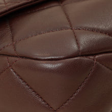 Chanel Brown CC Top Handle Quilted Flap Bag