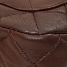 Chanel Brown CC Top Handle Quilted Flap Bag