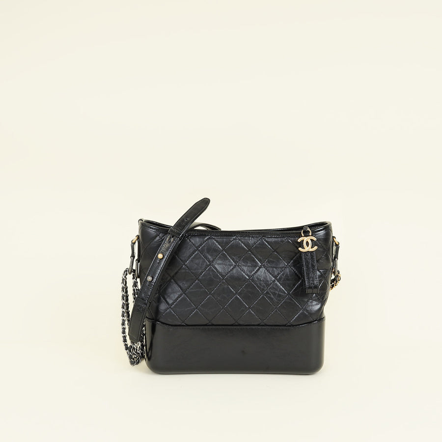 Chanel Black Gabrielle Hobo Medium Bag