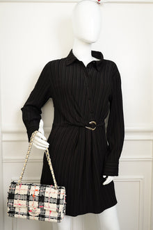 Chanel Bicolor CC Classic Double Flap Tweed Medium Bag