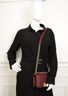 Chanel Burgundy Le Boy Small Flap Bag
