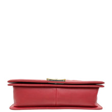 Chanel Red New Medium  Double Stitch Boy