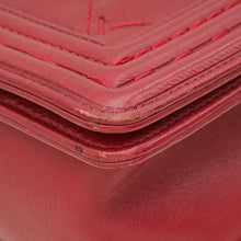 Chanel Red New Medium  Double Stitch Boy