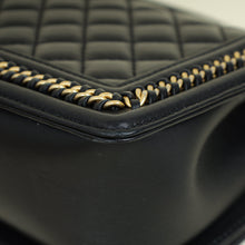 Chanel Black Le Boy Top Handle Medium Chain Bag