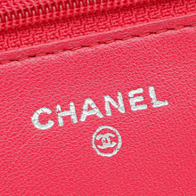 Chanel Red CC Classic Wallet on Chain