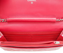 Chanel Red CC Classic Wallet on Chain