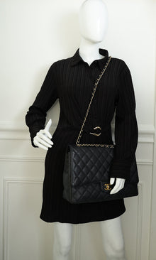 Chanel Black Classic Single Flap Maxi Bag