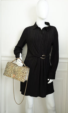 Chanel Multicolor CC Full Flap Python Top Handle Bag