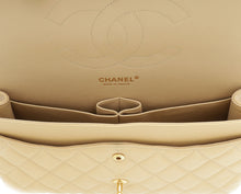 Chanel Beige CC Classic Double Flap Jumbo Bag