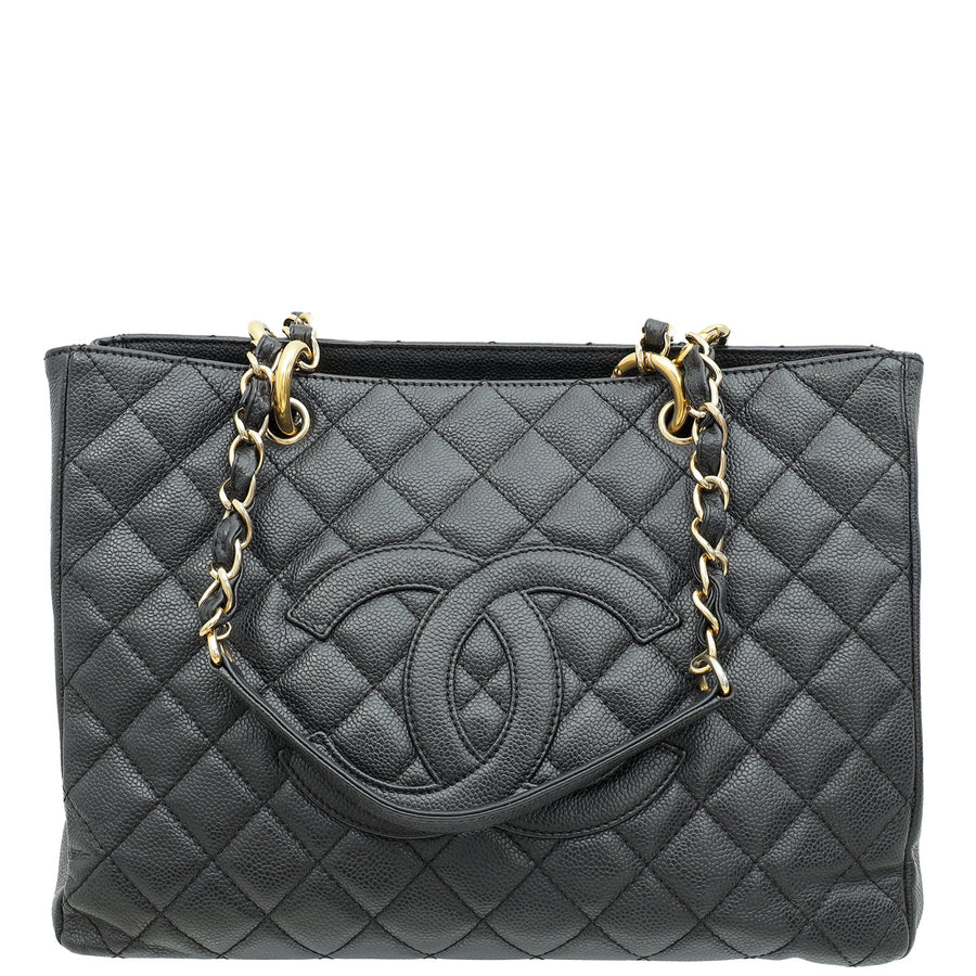 Chanel Black CC GST Medium Tote Bag