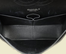 Chanel Black Chevron Classic Double Flap Jumbo Bag