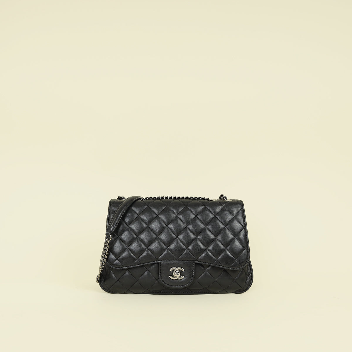 Chanel Black CC Rock in Rome Flap Bag