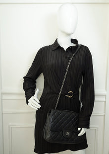 Chanel Black CC Rock in Rome Flap Bag