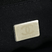 Chanel Black CC Deauville Pinstripe Shopping Tote Bag