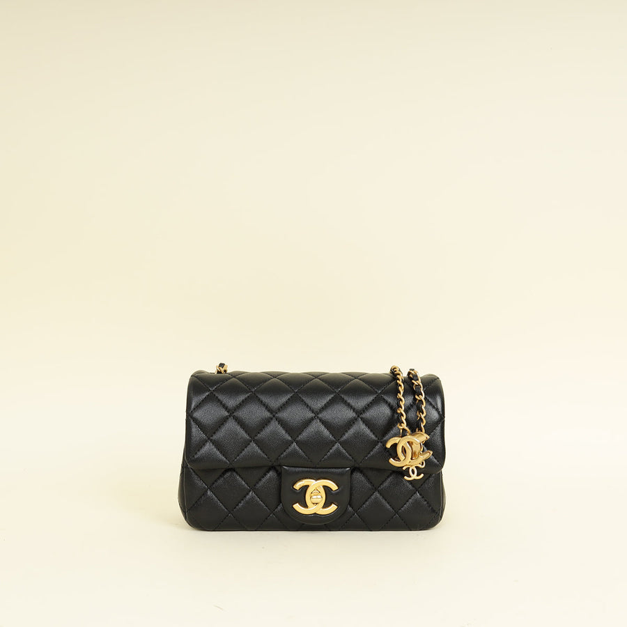 Chanel Black CC Crush Mini Rectangular Flap Bag