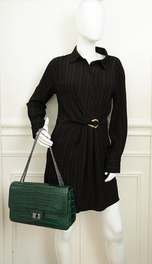 Chanel Forest Green Crocodile 2.55 Reissue Double Flap 227 Bag