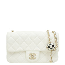 Chanel White CC Pearl Crush Mini Square Rectangular Flap Bag