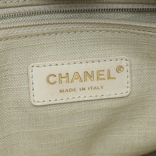 Chanel Brown CC Deauville Mixed Fabric Medium Tote Bag