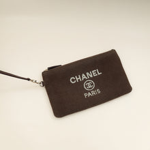 Chanel Brown CC Deauville Mixed Fabric Medium Tote Bag