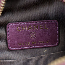 Chanel Metallic Purple Round Clutch w/ Chain