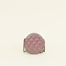 Chanel Metallic Purple Round Clutch w/ Chain