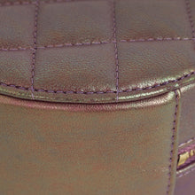 Chanel Metallic Purple Round Clutch w/ Chain