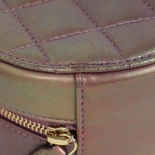 Chanel Metallic Purple Round Clutch w/ Chain