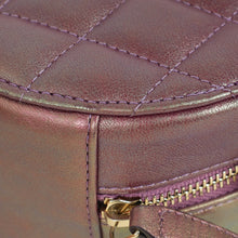 Chanel Metallic Purple Round Clutch w/ Chain