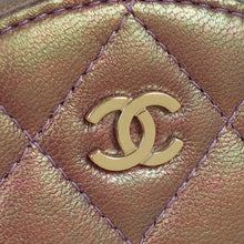 Chanel Metallic Purple Round Clutch w/ Chain