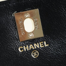 Chanel Black CC PearL Top Handle Clutch Chain