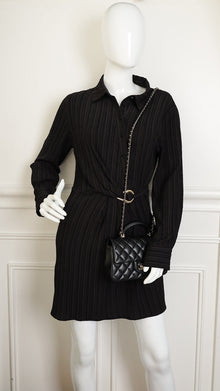 Chanel Black CC Classic Top Handle Mini Rectangular Bag