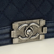 Chanel Navy Blue Le Boy Nubuck Small Flap Bag