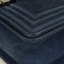Chanel Navy Blue Le Boy Nubuck Small Flap Bag