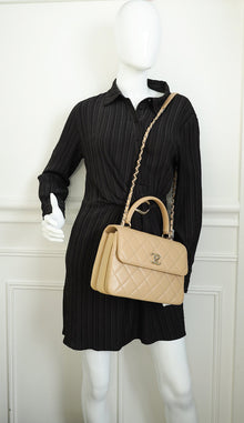 Chanel Beige CC Trendy Top Handle Bag