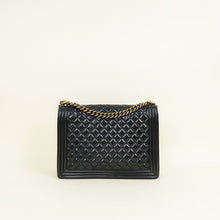 Chanel Black Diamond Quilt Le Boy Flap Large Bag