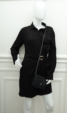 Chanel Black CC Classic Wallet On Chain