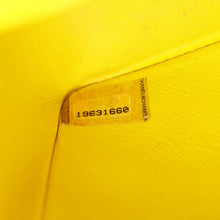 Chanel Yellow Python CC Classic Double Flap Jumbo Bag