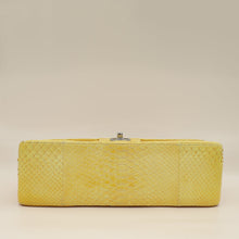 Chanel Yellow Python CC Classic Double Flap Jumbo Bag