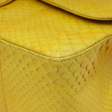 Chanel Yellow Python CC Classic Double Flap Jumbo Bag