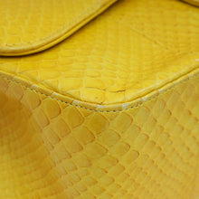 Chanel Yellow Python CC Classic Double Flap Jumbo Bag