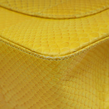 Chanel Yellow Python CC Classic Double Flap Jumbo Bag