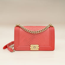 Chanel Red Python Le Boy Medium Bag